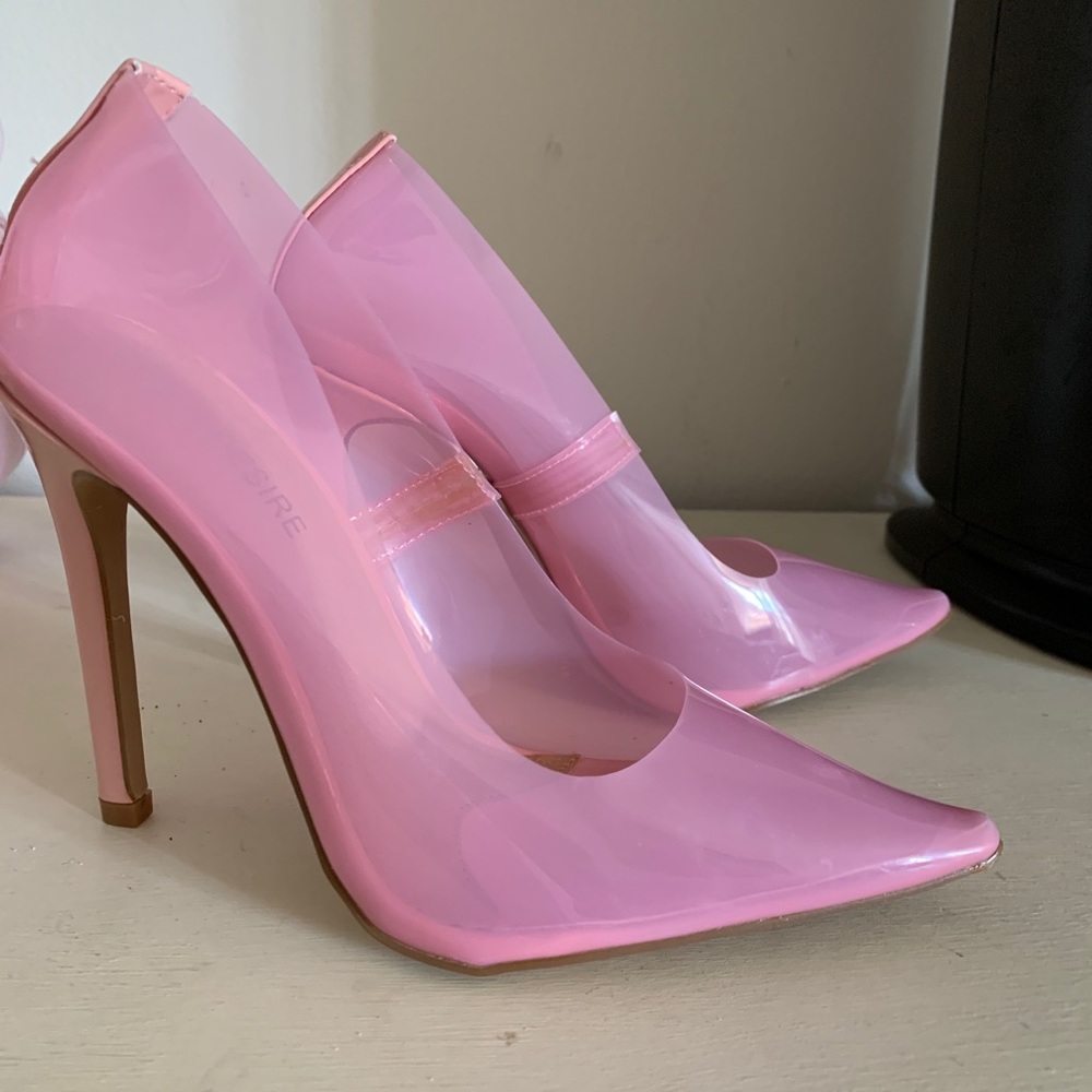 COPY - Public Desire pink Perspex heels